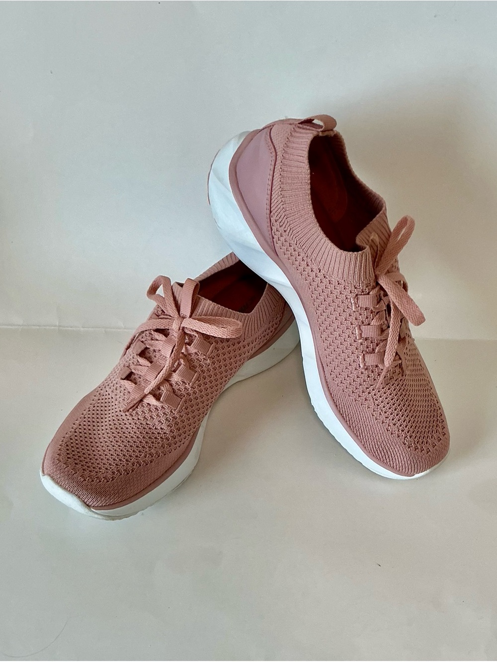 Skechers - Women's Knit Slip On Sneakers, Rose Pink, 8.5